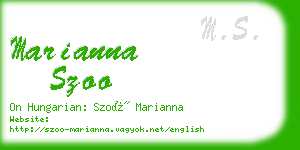 marianna szoo business card